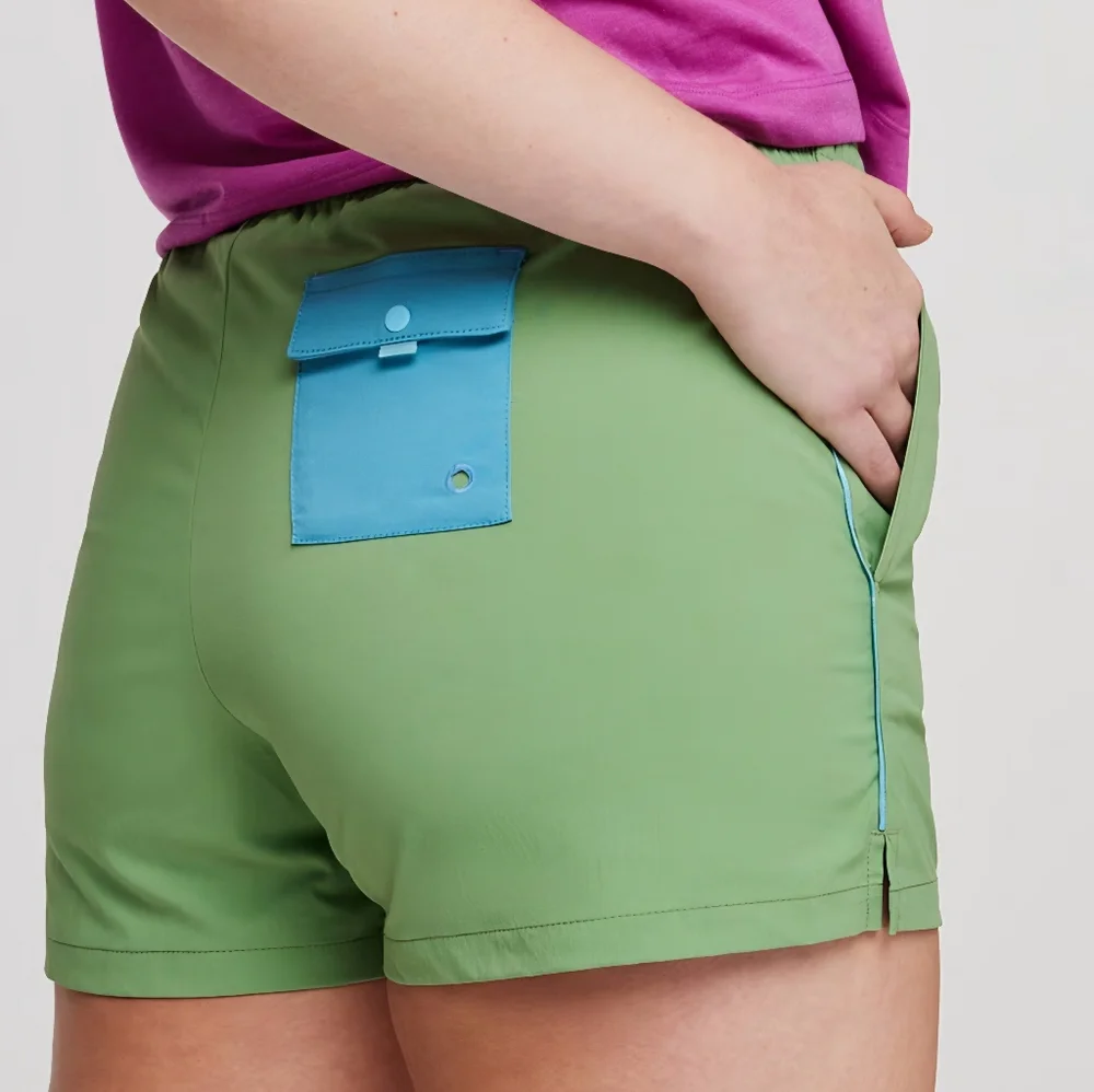 Cotopaxi Brinco Shorts Womens Retro Outdoors Elastic Waist Green Blue Size L - Picture 9 of 9